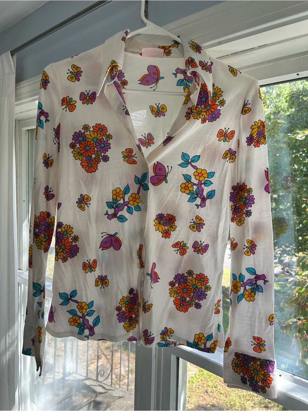 French Vintage Gerard Pasquier Flower Shirt